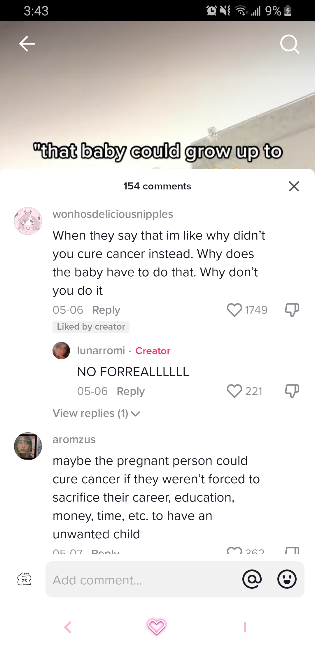 accession-202601-Google-Drive-Meme-Images-TikTok_May2022_RoevWade_could_cure_cancer_comments_1