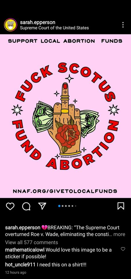 2021-Instagram_June 2022_ RoevWade_fuck scotus_slide1