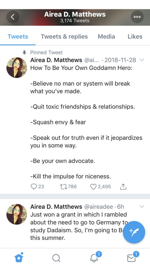 a screenshot of a tweet with a message from a woman