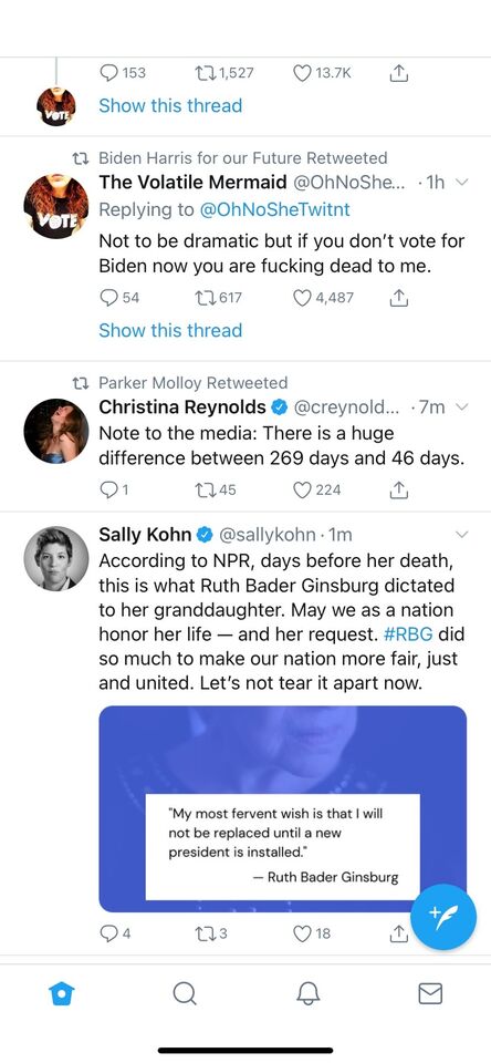 RBG meme/ tweet after she died