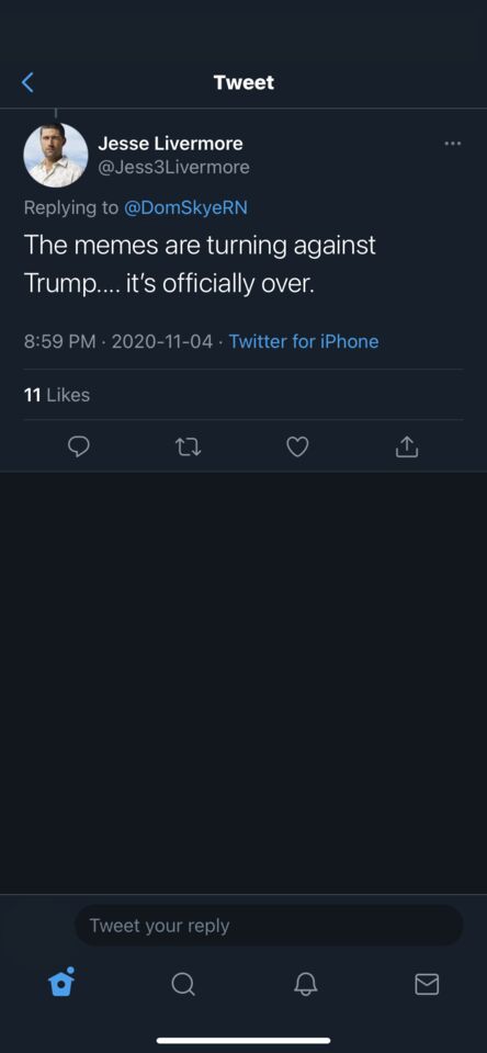 tweet about memes and 2020 election anti-trump