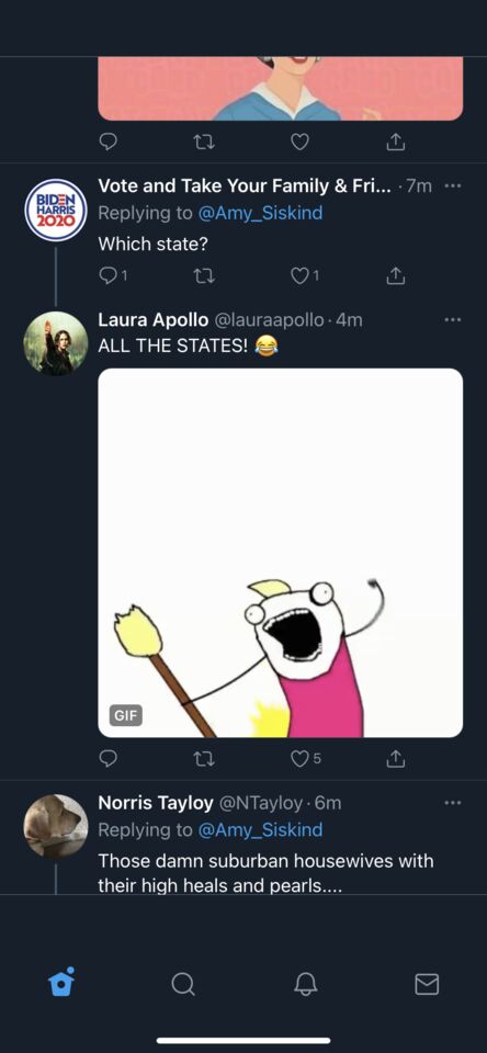 a screenshot of a tweet with a cartoon character holding a stick