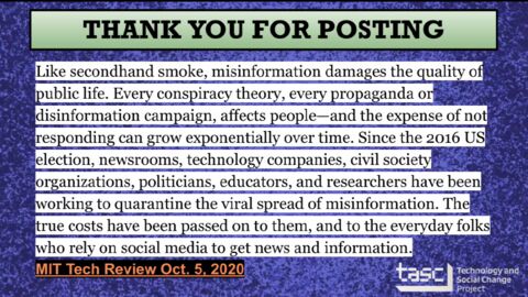 thank you for posting • like second - source information changes the quality of public
