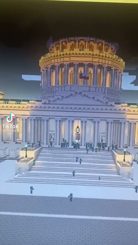 tiktok reenactment of capital storming with minecraft