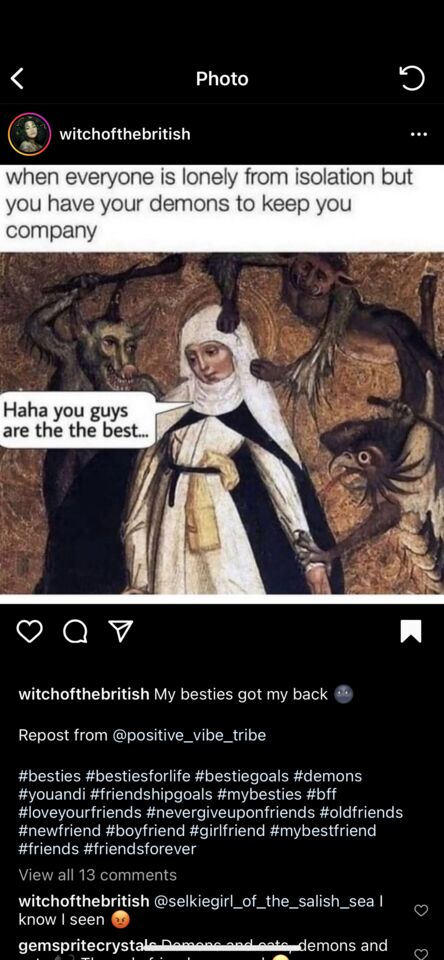 a screenshot of a picture of a nun with a bunch of animals