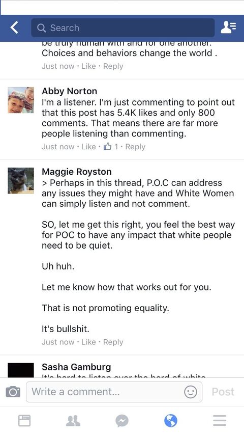 Pantsuit Nation Facebook reckoning with white feminism post-murder of George Floyd