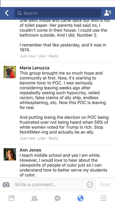 Pantsuit Nation Facebook reckoning with white feminism post-murder of George Floyd