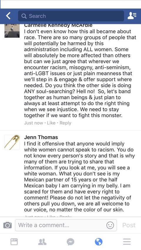 Pantsuit Nation Facebook reckoning with white feminism post-murder of George Floyd