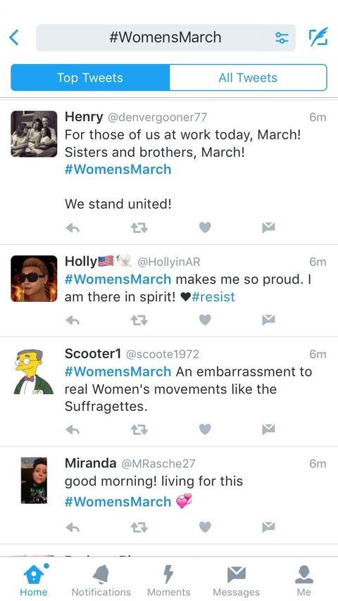 women's march hashtag feed