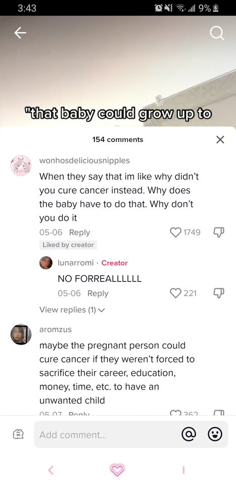comment clap backs to a pro-natalist argument